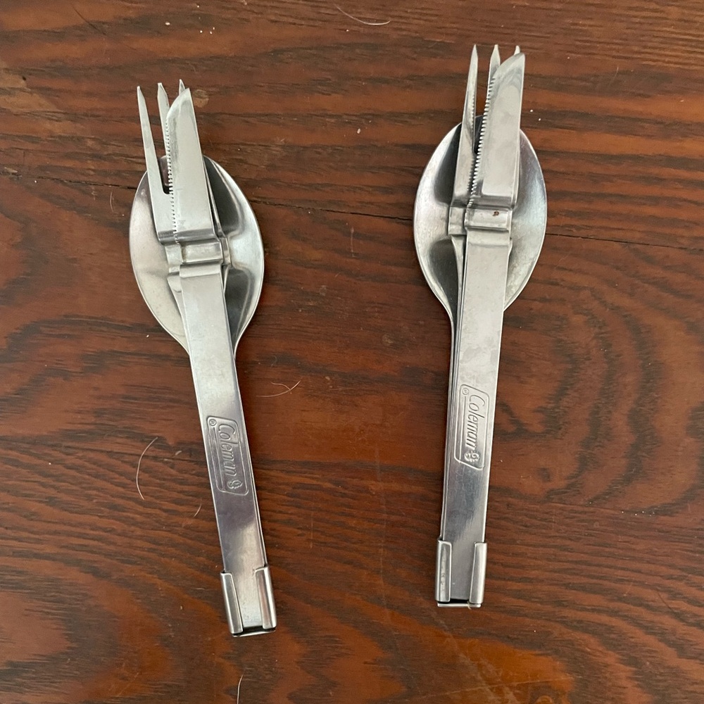 Single Silverware Set for Travel or Camping